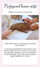 Afbeelding in Gallery-weergave laden, Professional henna artist - online cursus